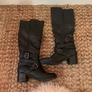 Mossimo buckled knee high boot